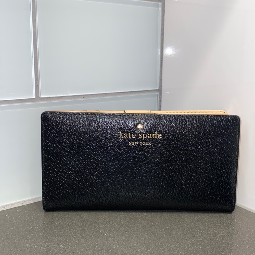 Black Kate spade wallet leather